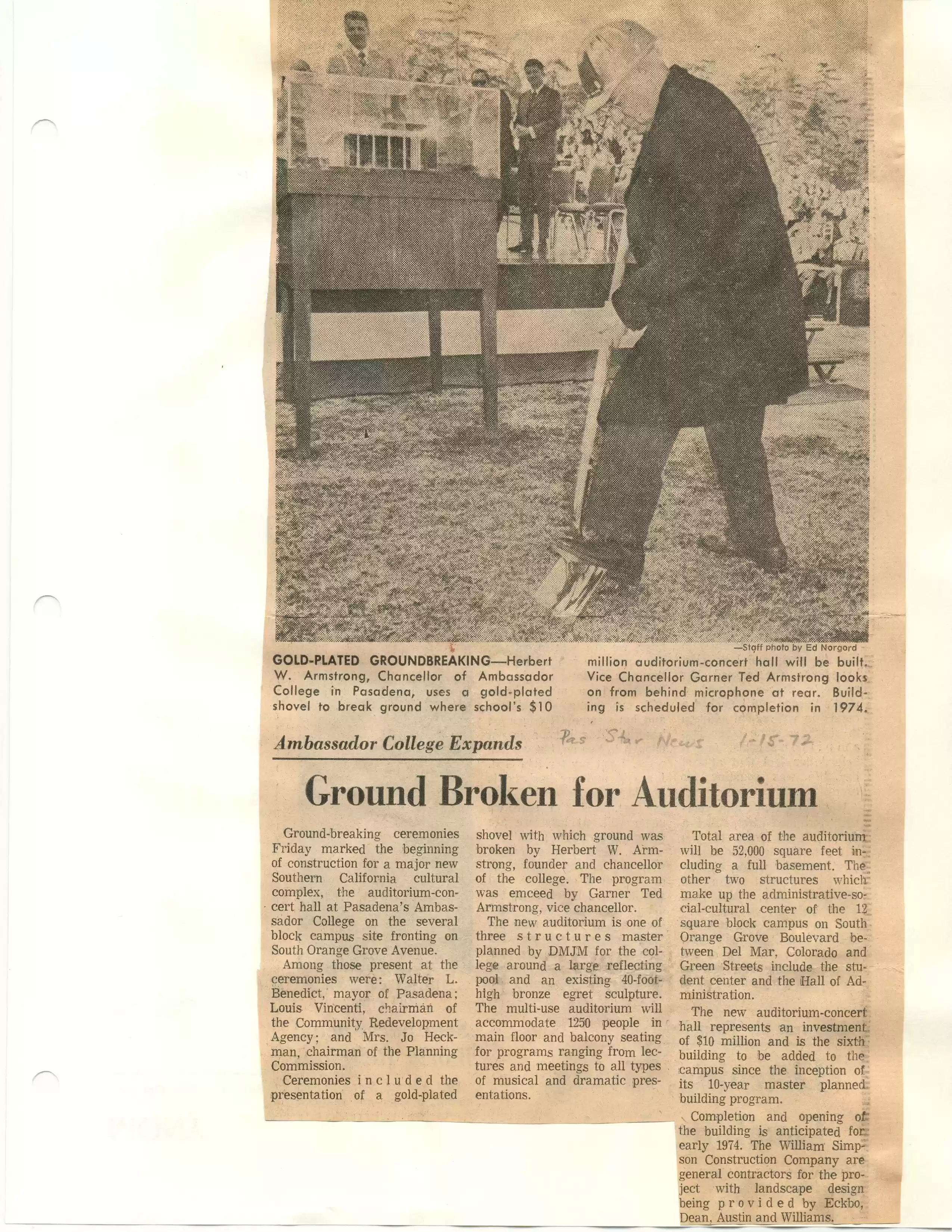 Pasadena Star News, 1-15-72